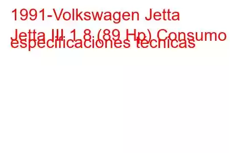 1991-Volkswagen Jetta
Jetta III 1.8 (89 Hp) Consumo y especificaciones técnicas