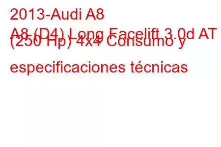 2013-Audi A8
A8 (D4) Long Facelift 3.0d AT (250 Hp) 4x4 Consumo y especificaciones técnicas