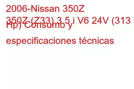 2006-Nissan 350Z
350Z (Z33) 3.5 i V6 24V (313 Hp) Consumo y especificaciones técnicas