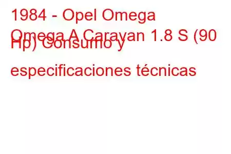 1984 - Opel Omega
Omega A Caravan 1.8 S (90 Hp) Consumo y especificaciones técnicas