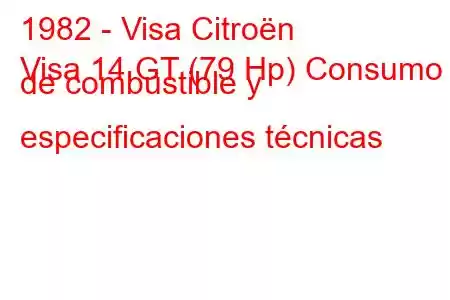 1982 - Visa Citroën
Visa 14 GT (79 Hp) Consumo de combustible y especificaciones técnicas