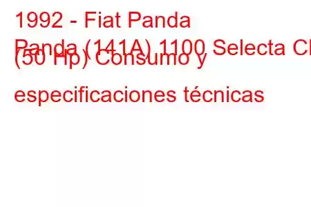 1992 - Fiat Panda
Panda (141A) 1100 Selecta CL (50 Hp) Consumo y especificaciones técnicas