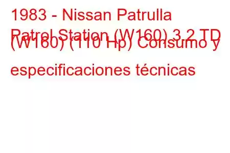 1983 - Nissan Patrulla
Patrol Station (W160) 3.2 TD (W160) (110 Hp) Consumo y especificaciones técnicas