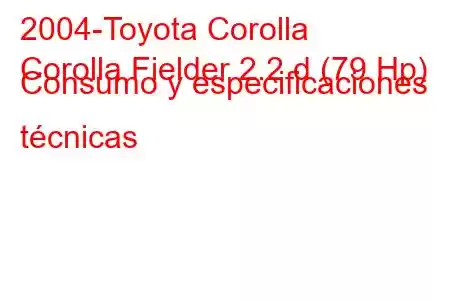 2004-Toyota Corolla
Corolla Fielder 2.2 d (79 Hp) Consumo y especificaciones técnicas