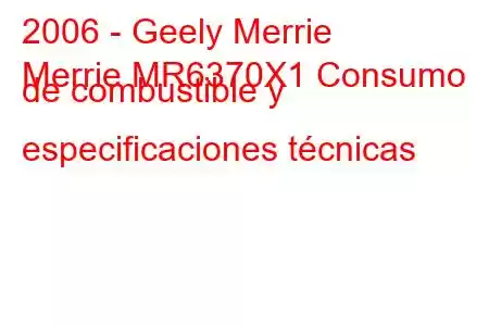 2006 - Geely Merrie
Merrie MR6370X1 Consumo de combustible y especificaciones técnicas