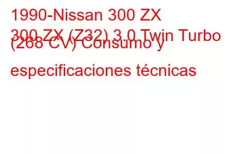 1990-Nissan 300 ZX
300 ZX (Z32) 3.0 Twin Turbo (268 CV) Consumo y especificaciones técnicas