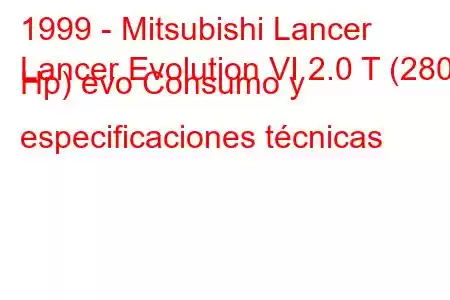 1999 - Mitsubishi Lancer
Lancer Evolution VI 2.0 T (280 Hp) evo Consumo y especificaciones técnicas