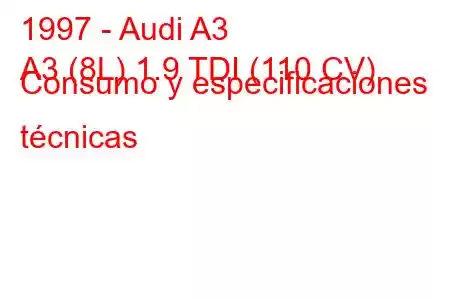 1997 - Audi A3
A3 (8L) 1.9 TDI (110 CV) Consumo y especificaciones técnicas