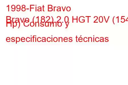 1998-Fiat Bravo
Bravo (182) 2.0 HGT 20V (154 Hp) Consumo y especificaciones técnicas