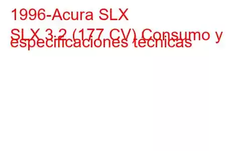 1996-Acura SLX
SLX 3.2 (177 CV) Consumo y especificaciones técnicas