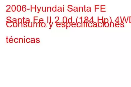 2006-Hyundai Santa FE
Santa Fe II 2.0d (184 Hp) 4WD Consumo y especificaciones técnicas