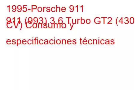 1995-Porsche 911
911 (993) 3.6 Turbo GT2 (430 CV) Consumo y especificaciones técnicas