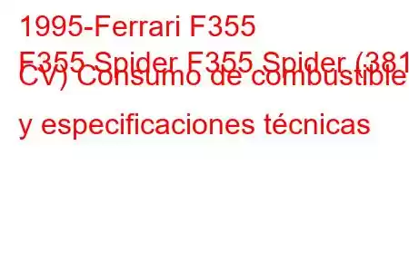 1995-Ferrari F355
F355 Spider F355 Spider (381 CV) Consumo de combustible y especificaciones técnicas