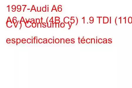 1997-Audi A6
A6 Avant (4B,C5) 1.9 TDI (110 CV) Consumo y especificaciones técnicas