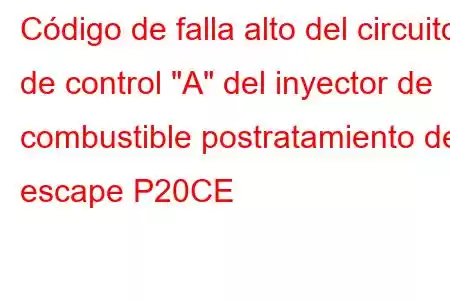 Código de falla alto del circuito de control 