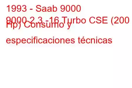 1993 - Saab 9000
9000 2.3 -16 Turbo CSE (200 Hp) Consumo y especificaciones técnicas