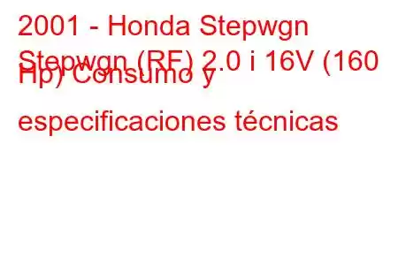 2001 - Honda Stepwgn
Stepwgn (RF) 2.0 i 16V (160 Hp) Consumo y especificaciones técnicas