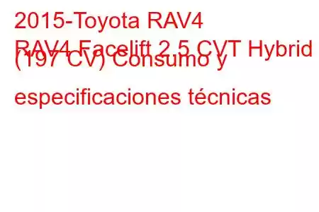 2015-Toyota RAV4
RAV4 Facelift 2.5 CVT Hybrid (197 CV) Consumo y especificaciones técnicas