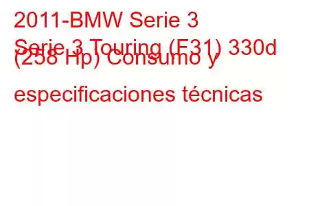 2011-BMW Serie 3
Serie 3 Touring (F31) 330d (258 Hp) Consumo y especificaciones técnicas