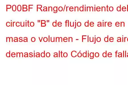 P00BF Rango/rendimiento del circuito 