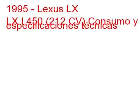 1995 - Lexus LX
LX I 450 (212 CV) Consumo y especificaciones técnicas