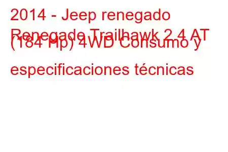 2014 - Jeep renegado
Renegade Trailhawk 2.4 AT (184 Hp) 4WD Consumo y especificaciones técnicas