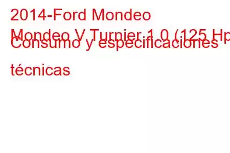 2014-Ford Mondeo
Mondeo V Turnier 1.0 (125 Hp) Consumo y especificaciones técnicas