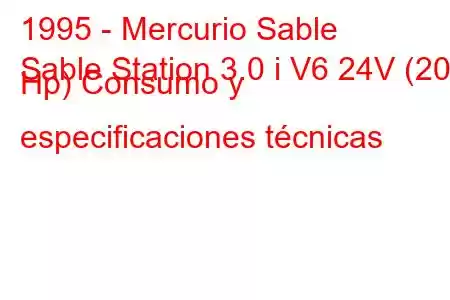 1995 - Mercurio Sable
Sable Station 3.0 i V6 24V (203 Hp) Consumo y especificaciones técnicas