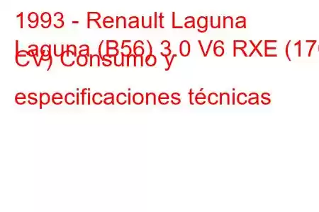 1993 - Renault Laguna
Laguna (B56) 3.0 V6 RXE (170 CV) Consumo y especificaciones técnicas