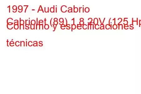 1997 - Audi Cabrio
Cabriolet (89) 1.8 20V (125 Hp) Consumo y especificaciones técnicas