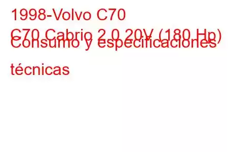 1998-Volvo C70
C70 Cabrio 2.0 20V (180 Hp) Consumo y especificaciones técnicas