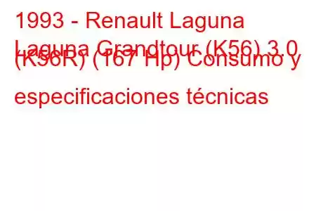 1993 - Renault Laguna
Laguna Grandtour (K56) 3.0 (K56R) (167 Hp) Consumo y especificaciones técnicas