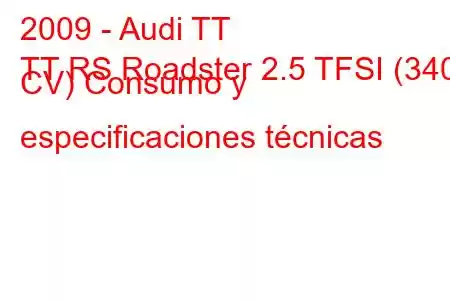 2009 - Audi TT
TT RS Roadster 2.5 TFSI (340 CV) Consumo y especificaciones técnicas