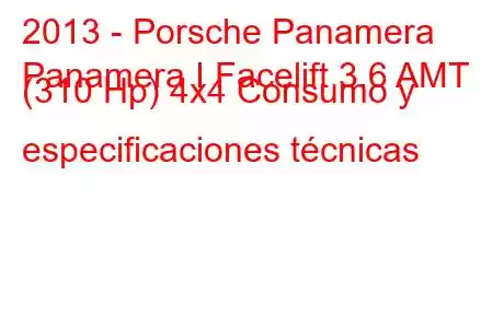 2013 - Porsche Panamera
Panamera I Facelift 3.6 AMT (310 Hp) 4x4 Consumo y especificaciones técnicas