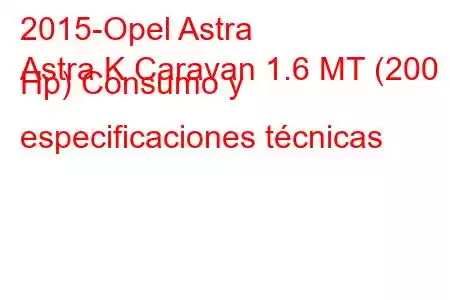 2015-Opel Astra
Astra K Caravan 1.6 MT (200 Hp) Consumo y especificaciones técnicas