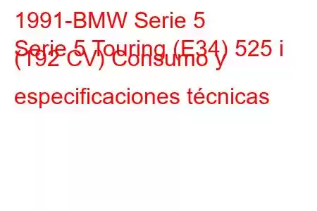 1991-BMW Serie 5
Serie 5 Touring (E34) 525 i (192 CV) Consumo y especificaciones técnicas