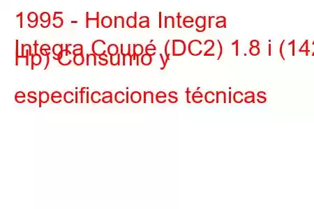 1995 - Honda Integra
Integra Coupé (DC2) 1.8 i (142 Hp) Consumo y especificaciones técnicas