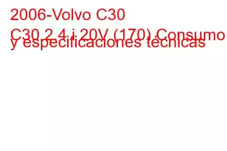 2006-Volvo C30
C30 2.4 i 20V (170) Consumo y especificaciones técnicas