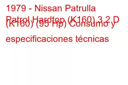 1979 - Nissan Patrulla
Patrol Hardtop (K160) 3.2 D (K160) (95 Hp) Consumo y especificaciones técnicas