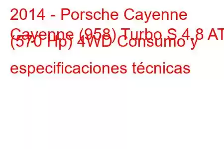 2014 - Porsche Cayenne
Cayenne (958) Turbo S 4.8 AT (570 Hp) 4WD Consumo y especificaciones técnicas