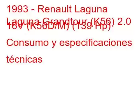 1993 - Renault Laguna
Laguna Grandtour (K56) 2.0 16V (K56D/M) (139 Hp) Consumo y especificaciones técnicas