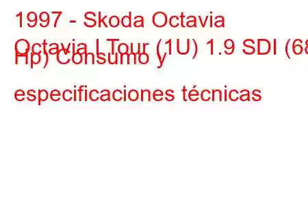 1997 - Skoda Octavia
Octavia I Tour (1U) 1.9 SDI (68 Hp) Consumo y especificaciones técnicas