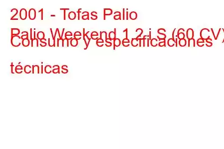 2001 - Tofas Palio
Palio Weekend 1.2 i S (60 CV) Consumo y especificaciones técnicas