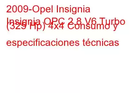 2009-Opel Insignia
Insignia OPC 2.8 V6 Turbo (325 Hp) 4x4 Consumo y especificaciones técnicas