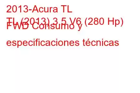 2013-Acura TL
TL (2013) 3.5 V6 (280 Hp) FWD Consumo y especificaciones técnicas