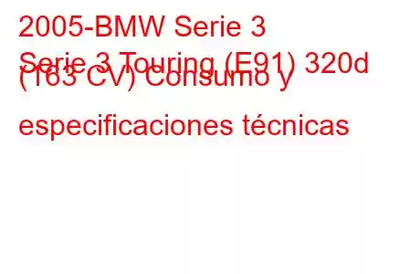 2005-BMW Serie 3
Serie 3 Touring (E91) 320d (163 CV) Consumo y especificaciones técnicas