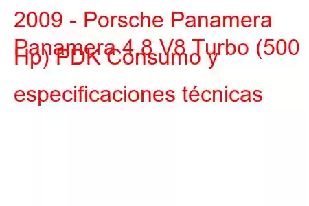 2009 - Porsche Panamera
Panamera 4.8 V8 Turbo (500 Hp) PDK Consumo y especificaciones técnicas