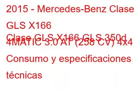 2015 - Mercedes-Benz Clase GLS X166
Clase GLS X166 GLS 350d 4MATIC 3.0 AT (258 CV) 4x4 Consumo y especificaciones técnicas