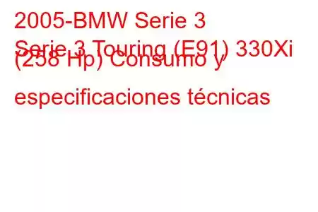 2005-BMW Serie 3
Serie 3 Touring (E91) 330Xi (258 Hp) Consumo y especificaciones técnicas