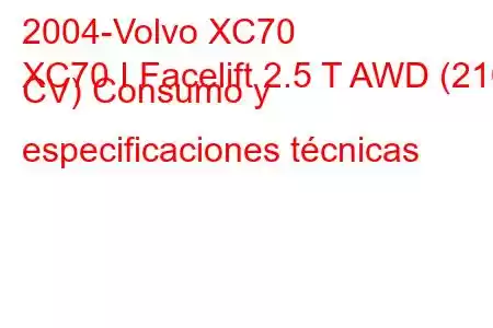 2004-Volvo XC70
XC70 I Facelift 2.5 T AWD (210 CV) Consumo y especificaciones técnicas